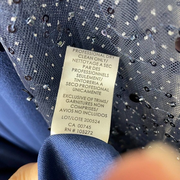 JS Collections Navy Blue Sequin Dress - Picture 15 of 16